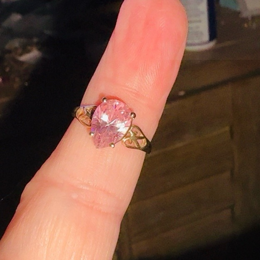 Elegant Pink TopazGemstone Ring.